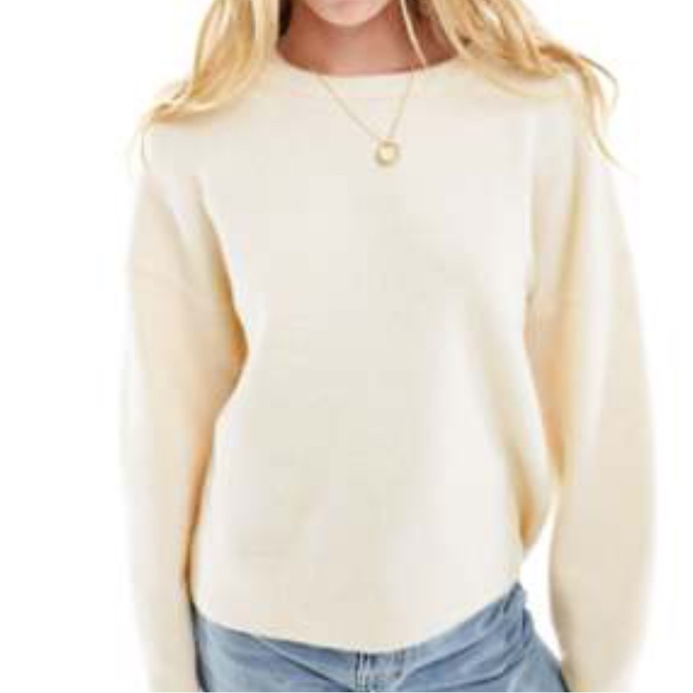 Cream Long Sleeve Sweater